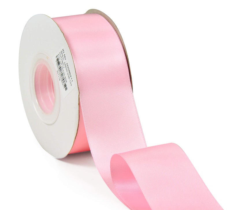 YAMA Pink Double Face Satin Ribbon 1 1/2 Inch 25 Yards Pink Fabric Ribbon for Gift Wrapping Crafts Hair Bows Wedding Party Decoration - Image 2